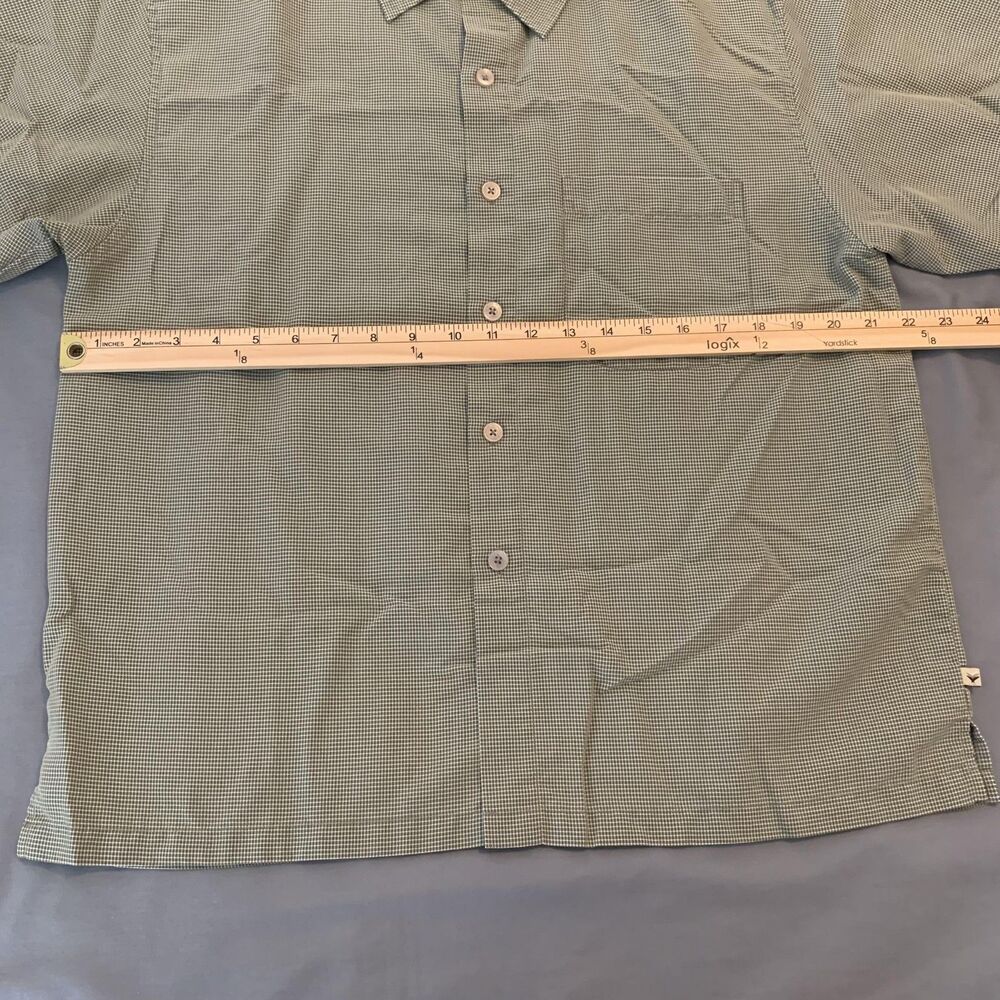 Pineapple Connection Shirt Mens XL Green Check Short Sleeve Button Up Pocket - Picture 3 of 6